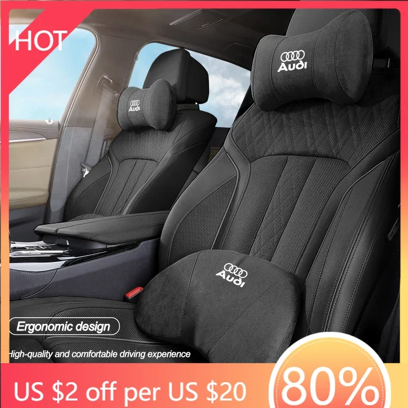 

2025 Горячая автомобильная подушка для шеи, защитная поясничная поддержка, подголовник для автомобильного сиденья для Audi A1 A2 A3 A4 A5 A6 A7 A8 Q1 Q2 Q3 Q4 Q5 Q6 Q7 Q8 Qu
