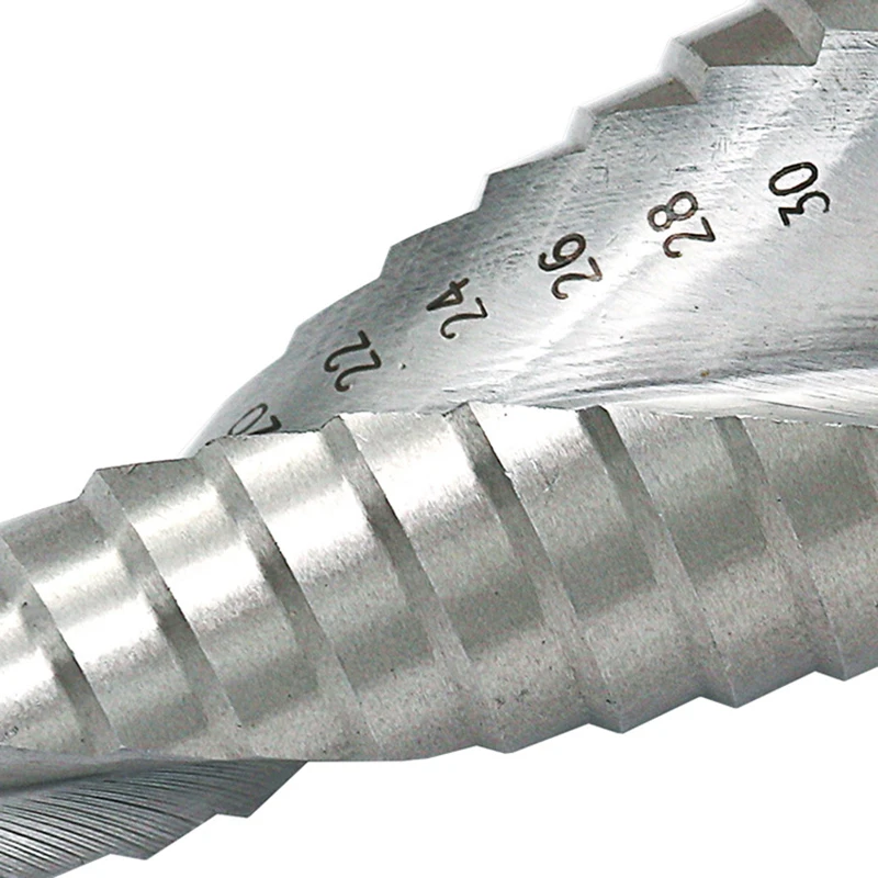 4-12 4-20 4-32 6-60mm Pagoda Drill Screw Drill Core Drilling Tool High Speed Steel HSS Spiral Grooved Metal Steel Step Drill Bit