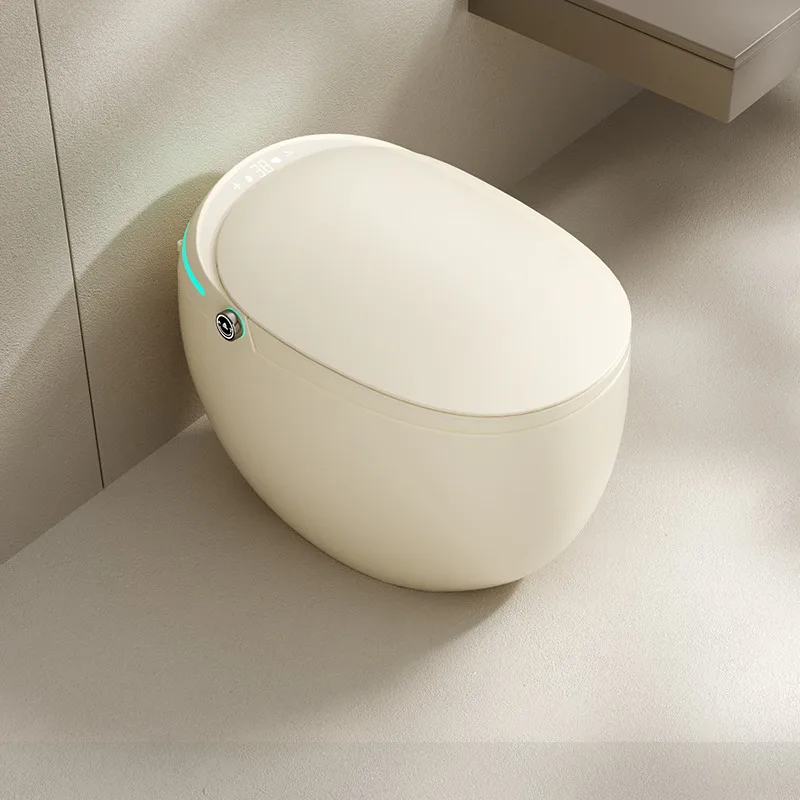 

Egg-shaped smart toilet household integrated automatic toilet without water pressure limit