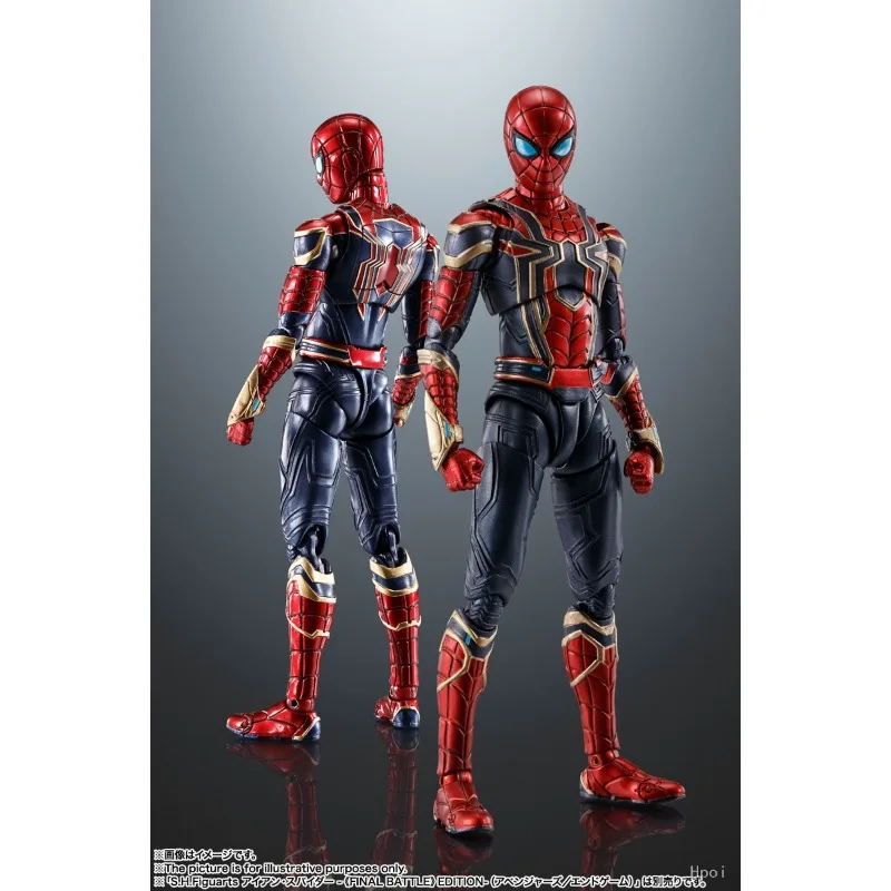Autentico capelli lisci Bandai originale SHF Mobile Doll Series Spider-Man Anime Action Figure modello giocattoli modello regali per ragazzi