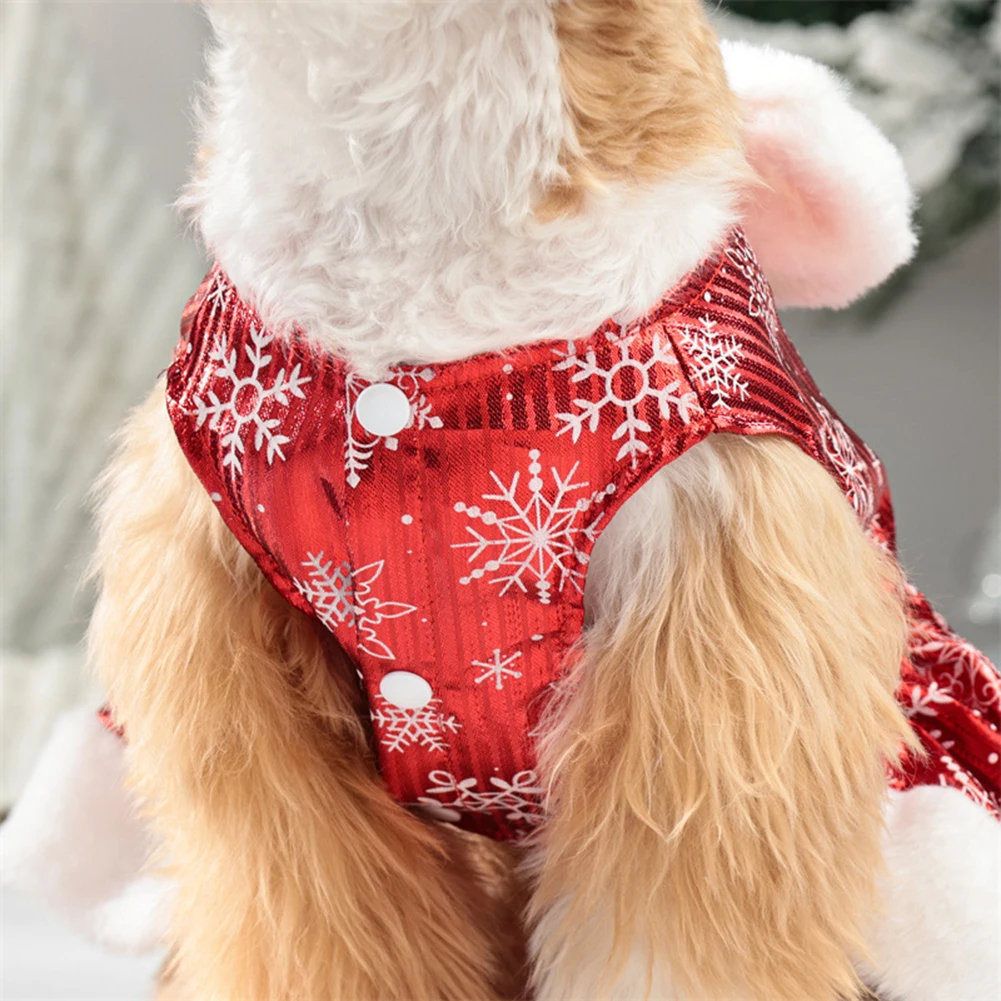 Hond Kerstjurk Hond Kerst Kostuums Meisje Sneeuwvlok Rekbare Kat Hond Jurk Fancy Prinses Puppy Jurk