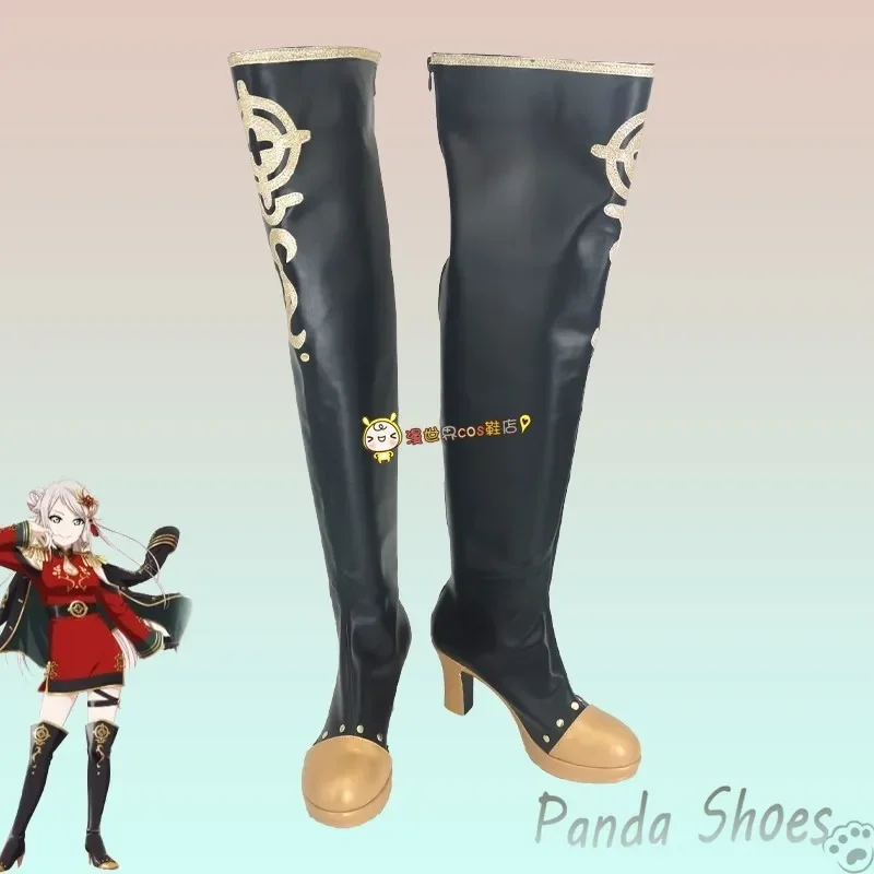 Lovelive Zhong Lanzhu Scarpe Cosplay Anime Cos Stivali Lunghi Comic Sho Ranju Costume Cosplay Prop Scarpe per Con Festa di Halloween