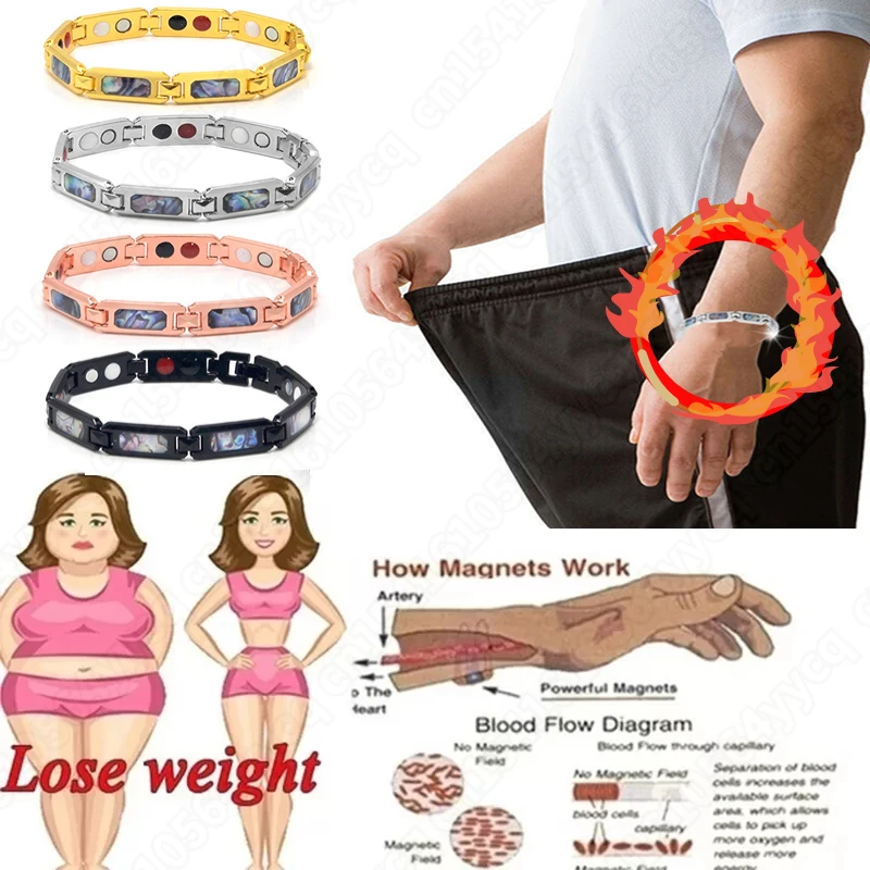 

Creative Magnetic Bracelet For Women Lymph Drainage Therapeutic Detox Slimming Bracelet Retro Fashion Bracelet Health Care Gifts