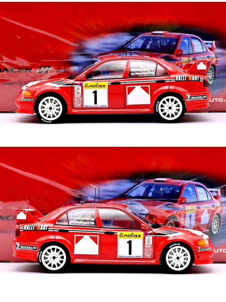 Autoart 1:18 LANCER EVO VI #1 WRC MAKINEN Alloy Fully Open Simulation Limited Edition Alloy Metal Static Car Model Toy Gift