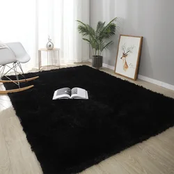 Carpet In The Living Room Washable Non-Slip Fluffy Soft Bedroom Large Rugs Black White Green Bedside Home Decoration Floor Mats