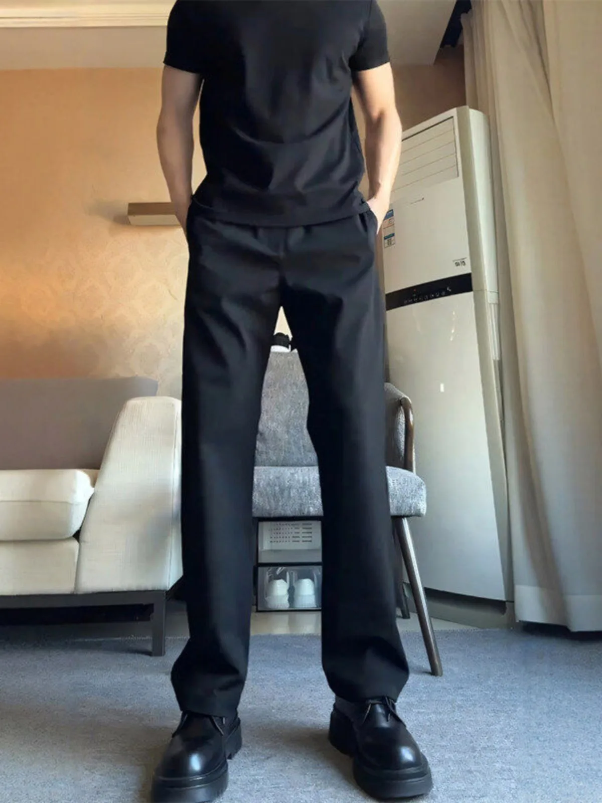 

Мужские повседневные брюки American Sle с защитой от морщин, прямого кроя, с расклешенными штанинами, CleanFit, премиум-класса, в стиле Old Money