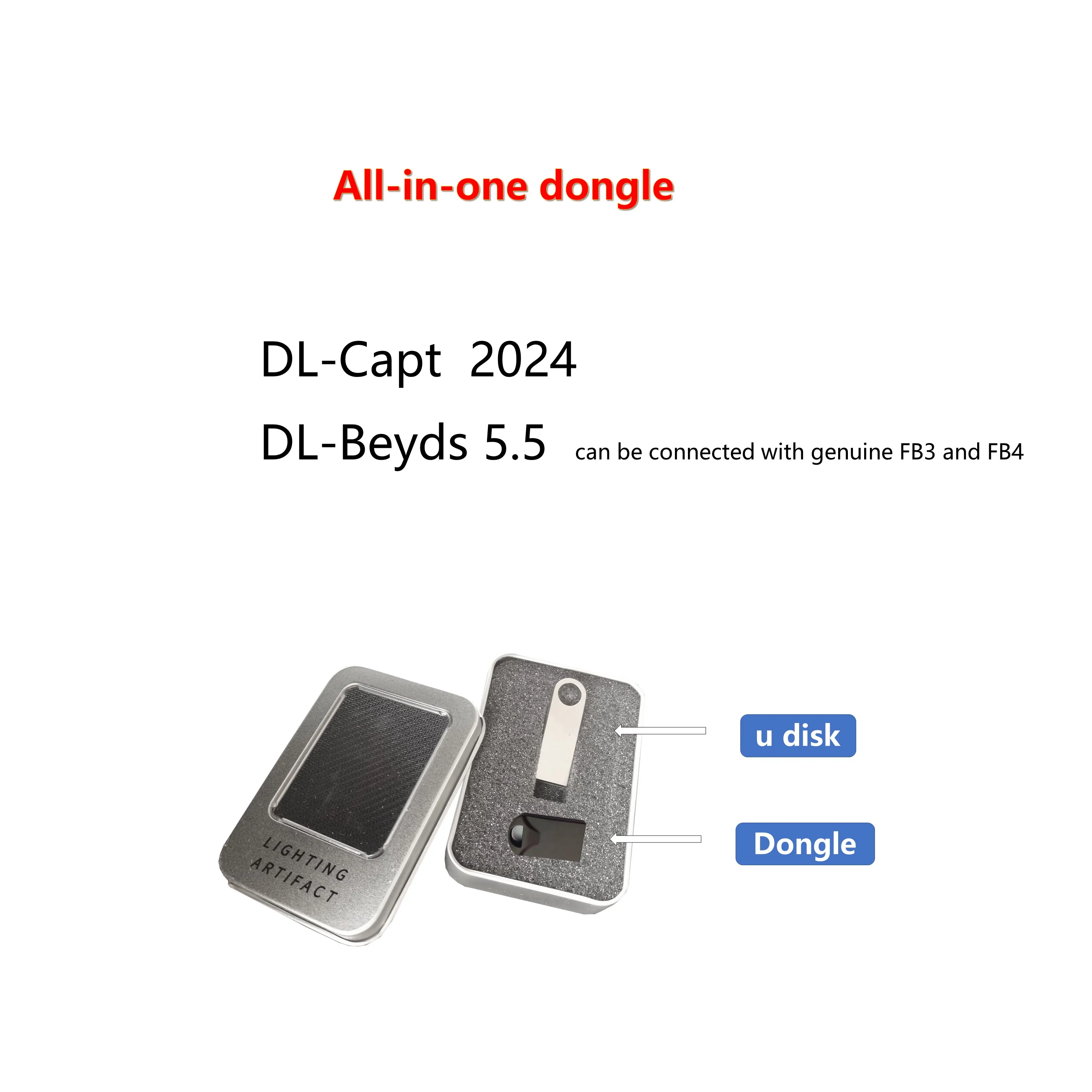 DL-Capt 2024 DL-Beyds5.5 can be connected with genuine FB3 and FB4 that is permanently valid Dongle software USB