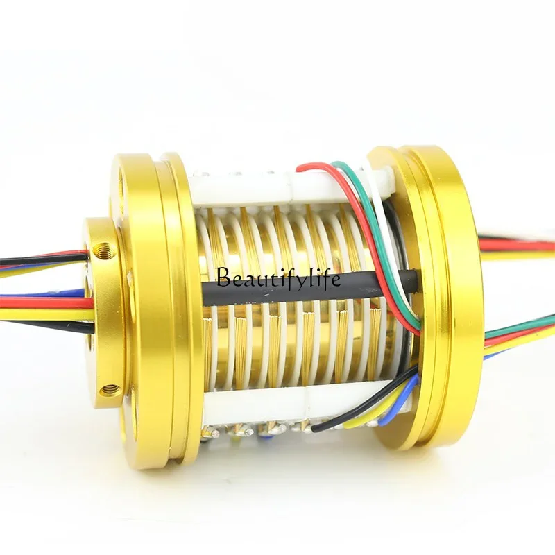 High-End Industrial Grade Via-Hole Slip Ring Rotating Conductive Power Wire Connector