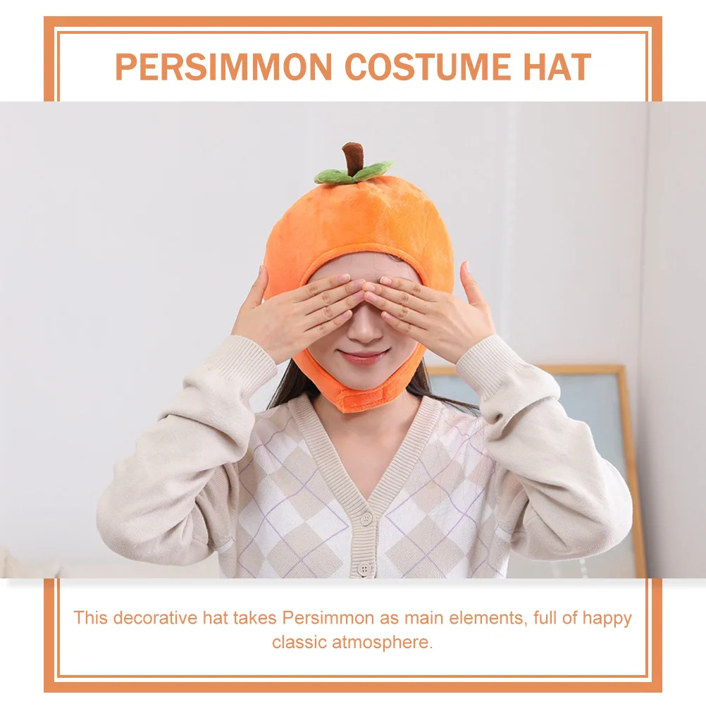 

Lovely Cartoon Persimmon Costume Carnival Cosplay Headwear Festival Decorative Birthday Selfie Prop Adult Costume Party Favor