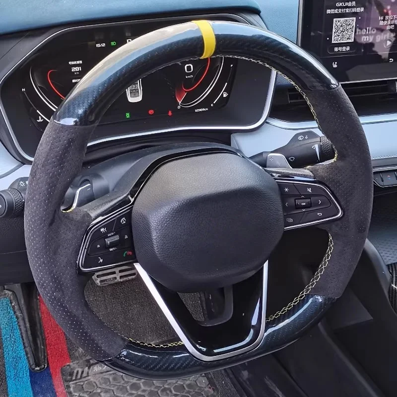 

Индивидуальный чехол на руль из карбона ручной работы для Geely Tugella Xingyue FY11 2020 2021 2022 2023