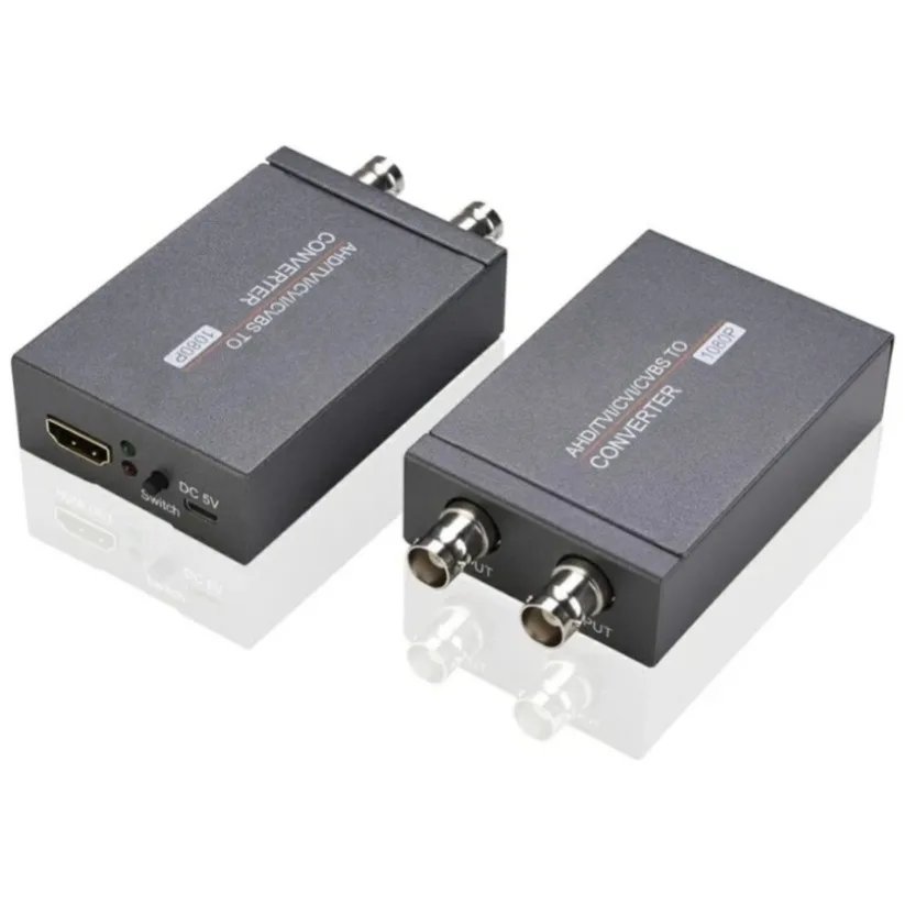 2026 Ugrade AHD/TVI/CVI/CVBS To HDMI-Compatible Converter Adapter Full HD 4K Video Converter Adapter For Converting Belt Ring