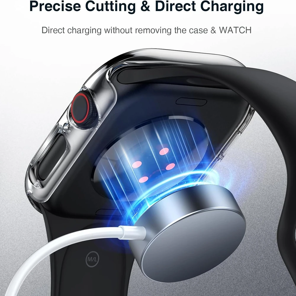 Vetro + copertura per custodia Apple Watch 10 9 8 7 6 SE 5 Accessori iWatch Protezione schermo serie iWatch 46mm 44mm 40mm 41 45mm 38 42mm
