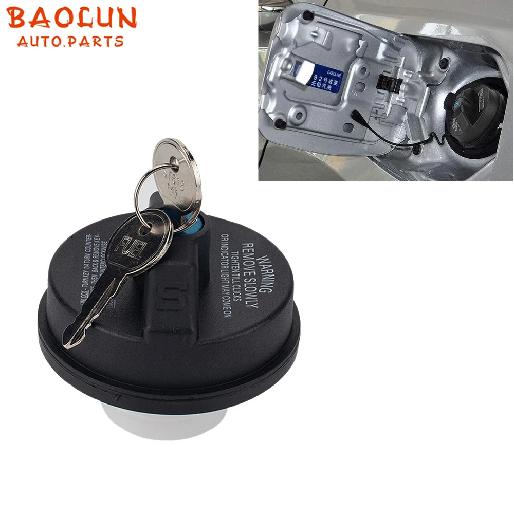 BAOLUN  Universal Fuel Cap Tank Cap With Keys For Toyota Chevy 10504 31780 Lock Gas Cap