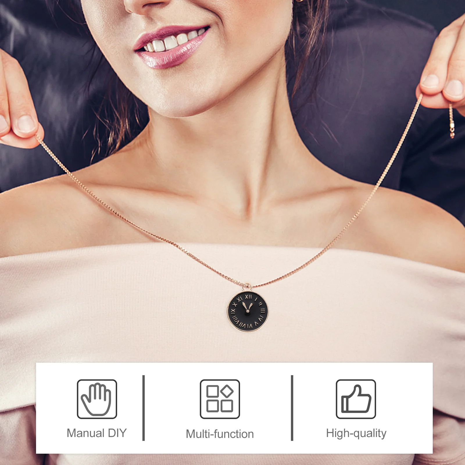 

20Pcs Clock Design Pendant Earring Watch Accessories DIY Jewelry Making Kit for Bracelets Necklaces Keychains Craft Projects