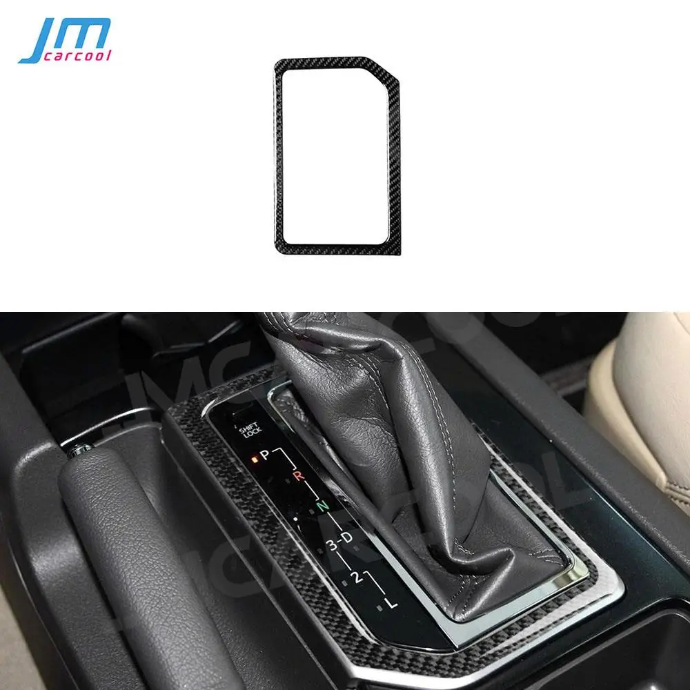 

Car Gear Shift Panel Carbon Fiber Trim Frame Cover Sticker For Toyota Land Cruiser Prado 2010-2018 Interior Accessories