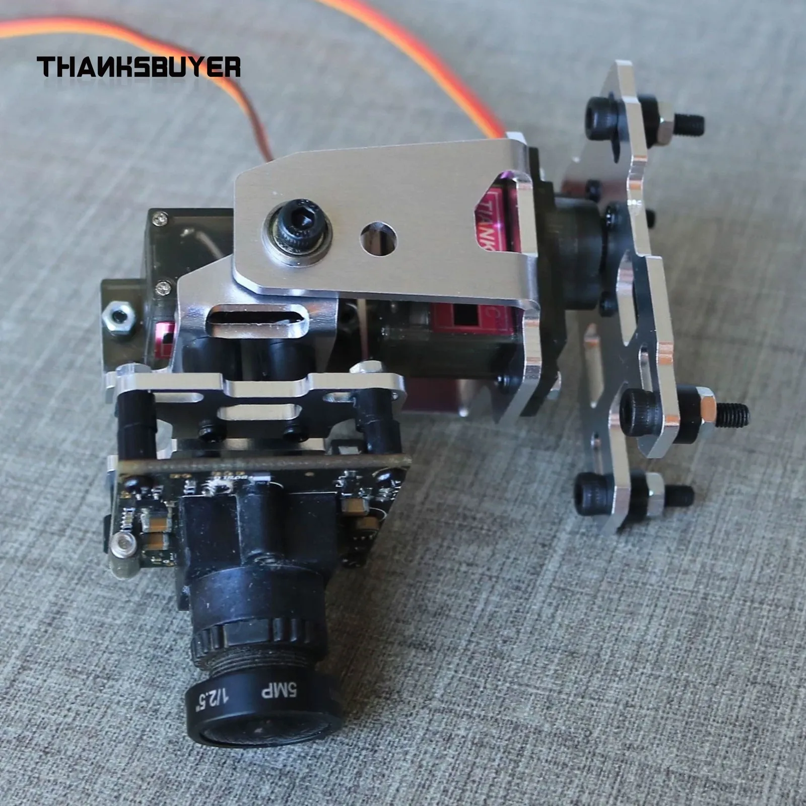 2 Axis Gimbal FPV Gimbal Drone Gimbal with Two Metal Gear Servos for Model Aeroplane Cameras