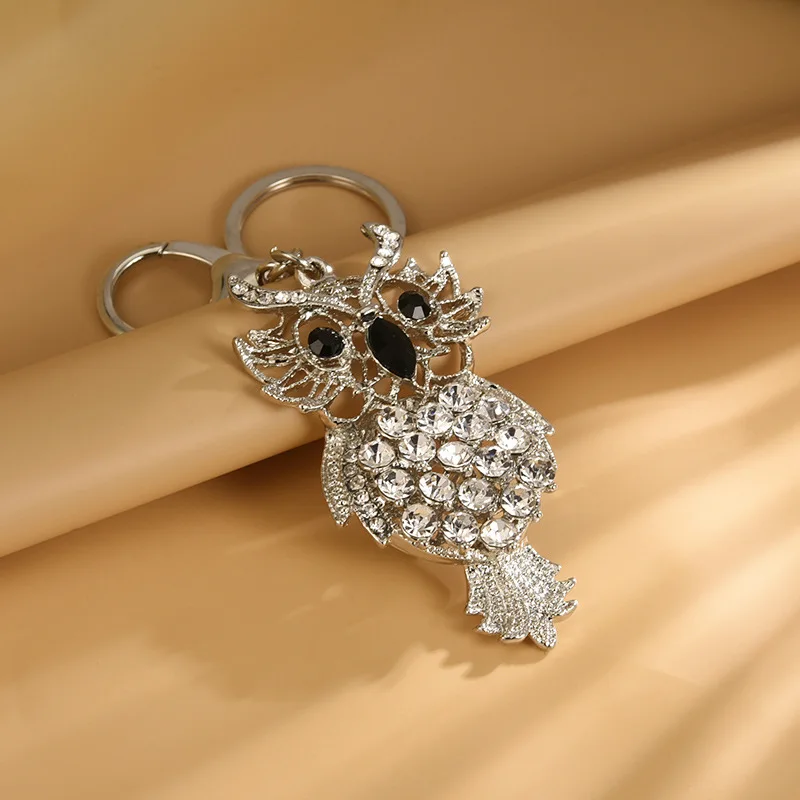 owl keychain Hot Sale New Owl Series Alloy Keychain Female Bag Ornament Car Key Decoration Gift