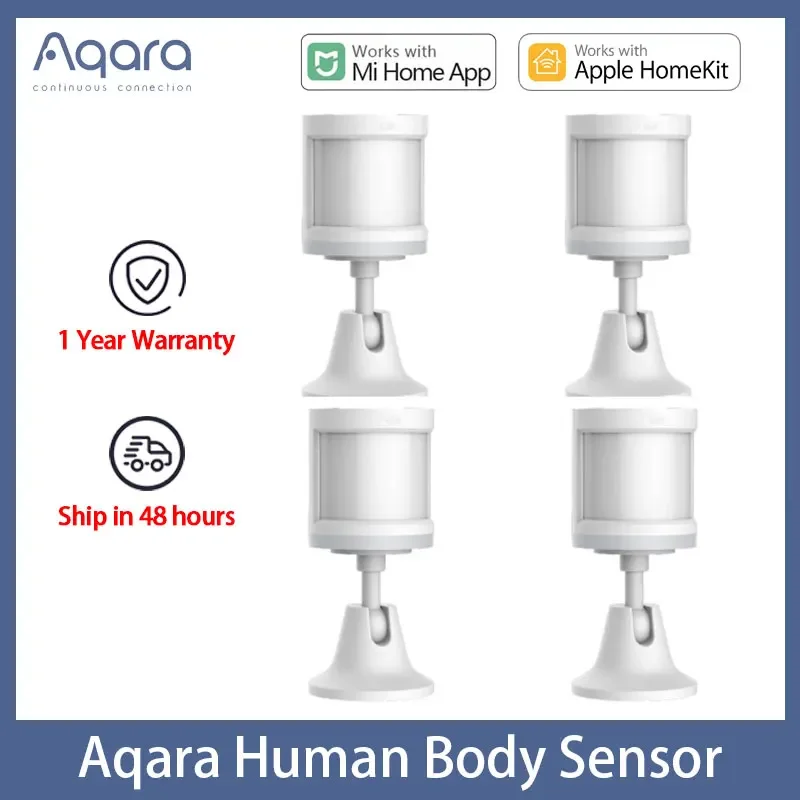 أجهزة استشعار الحركة Aqara زيجبي ، مستشعر جسم الإنسان الذكي لاسلكيًا للاتصال المنزلي ، أجهزة استشعار المنزل من شاومي Mi