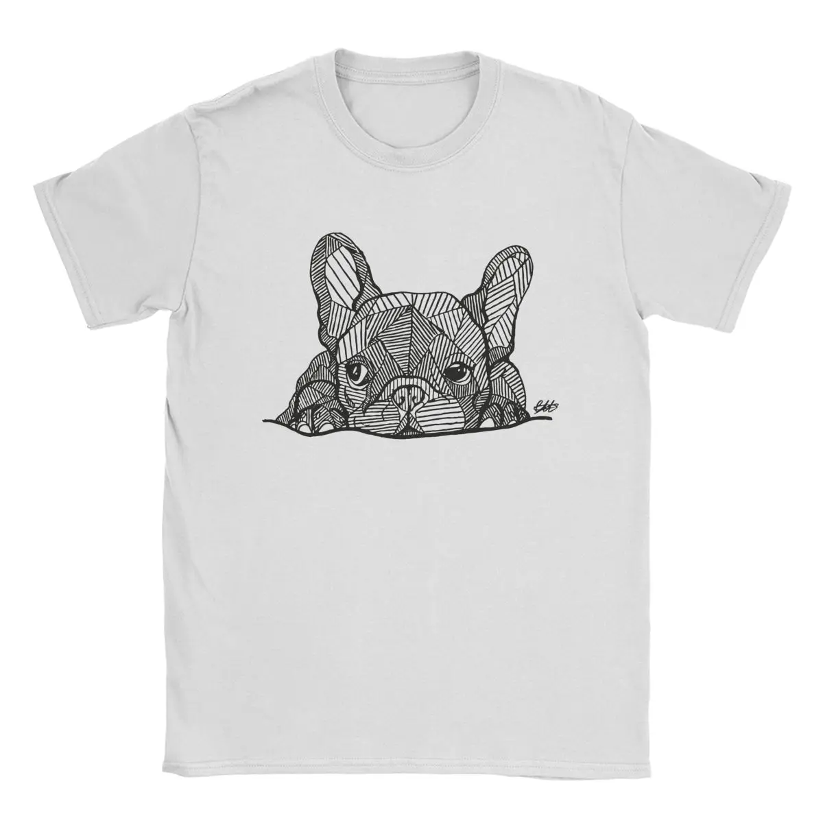 French Bulldog Puppy Men T Shirts Dog Love Casual Tee Shirt Short Sleeve Crew Neck T-Shirt Pure Cotton Plus Size Clothes