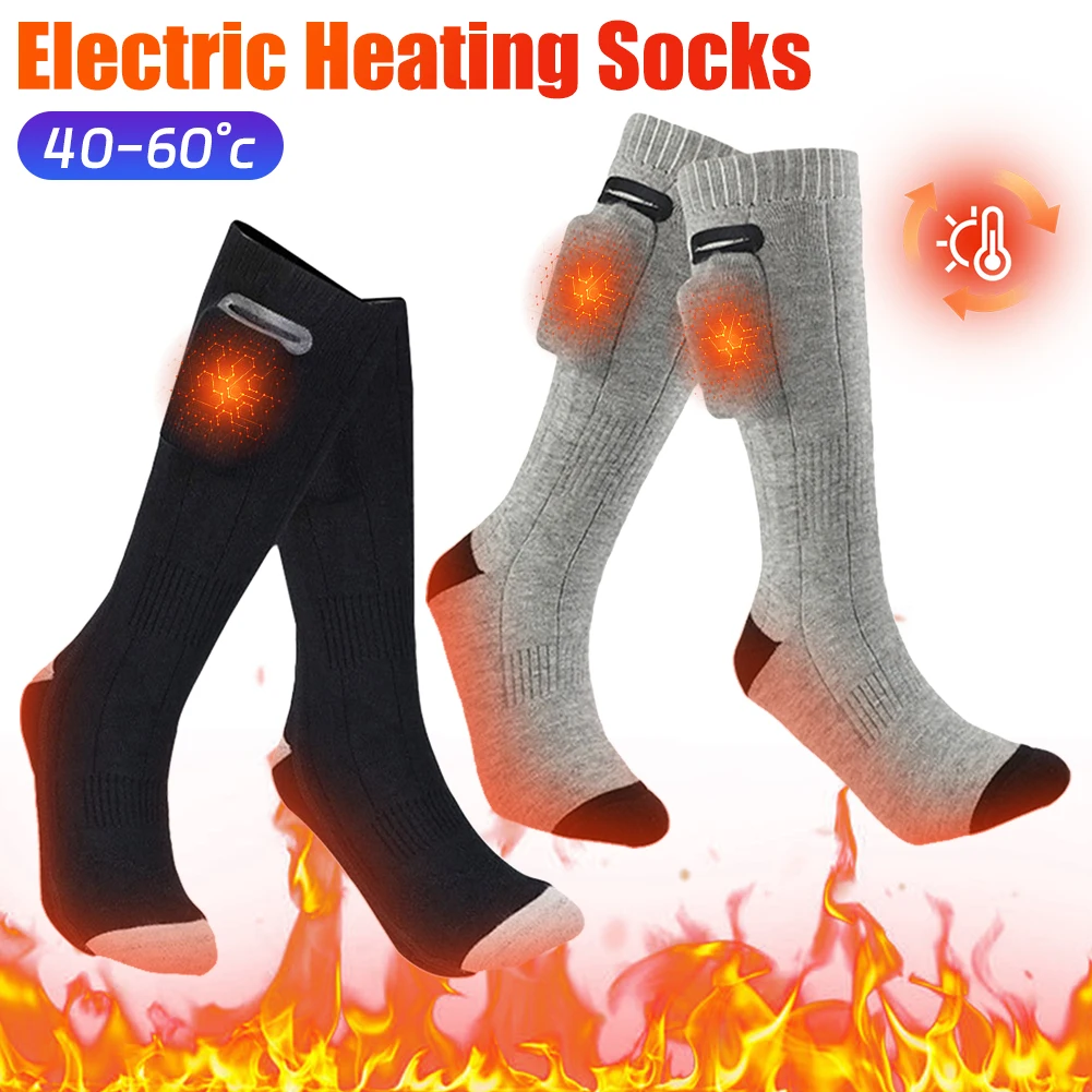 

Electric Heated Socks Washable Winter Thermal Socks Outdoor Skiing Foot Warmer Heating Socks for Men Women