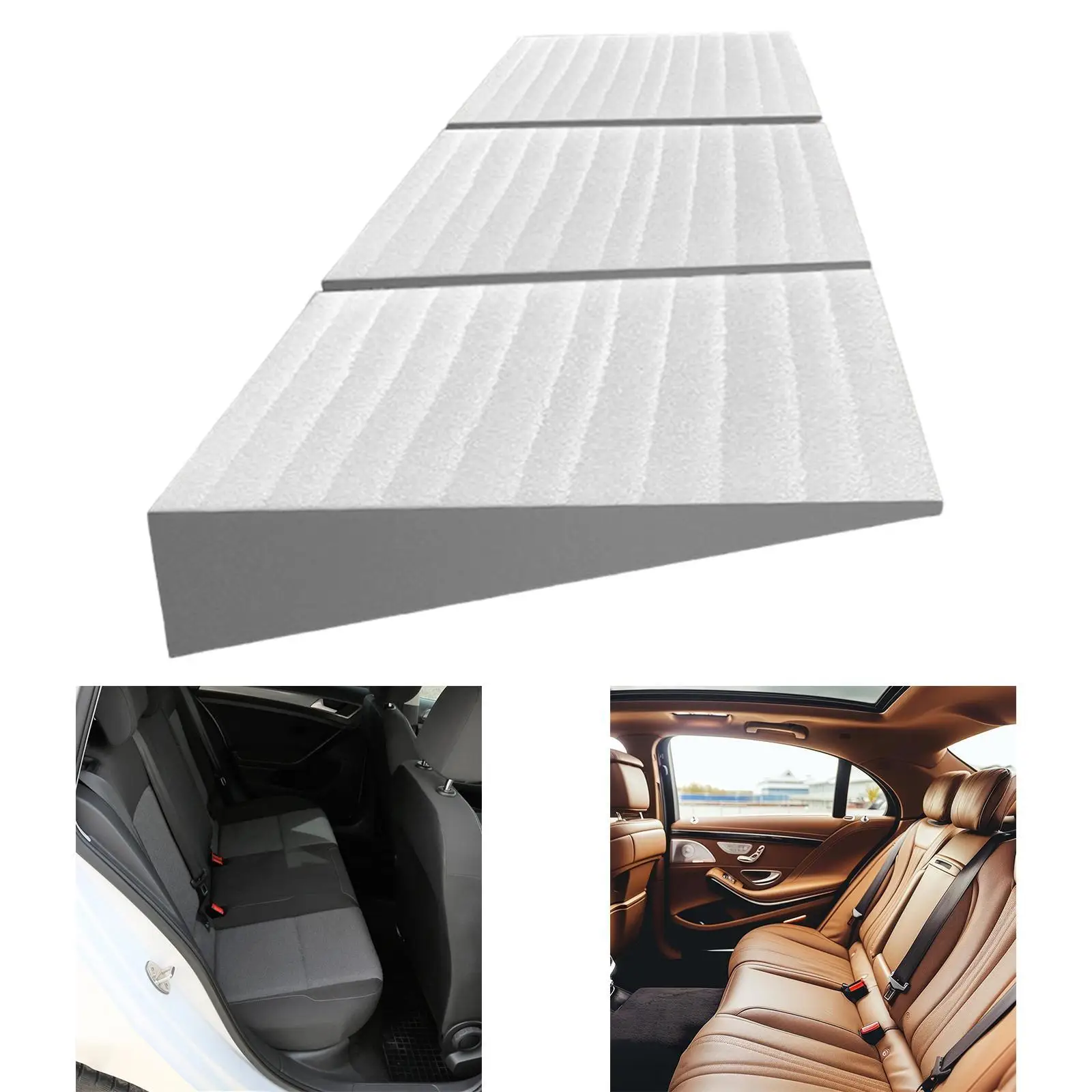 Comfortable Car for seat Cushion Pearl Cotton Rear Wedge Pad Three Section Sleeping Mat for Road Trips Camping SUV Auto