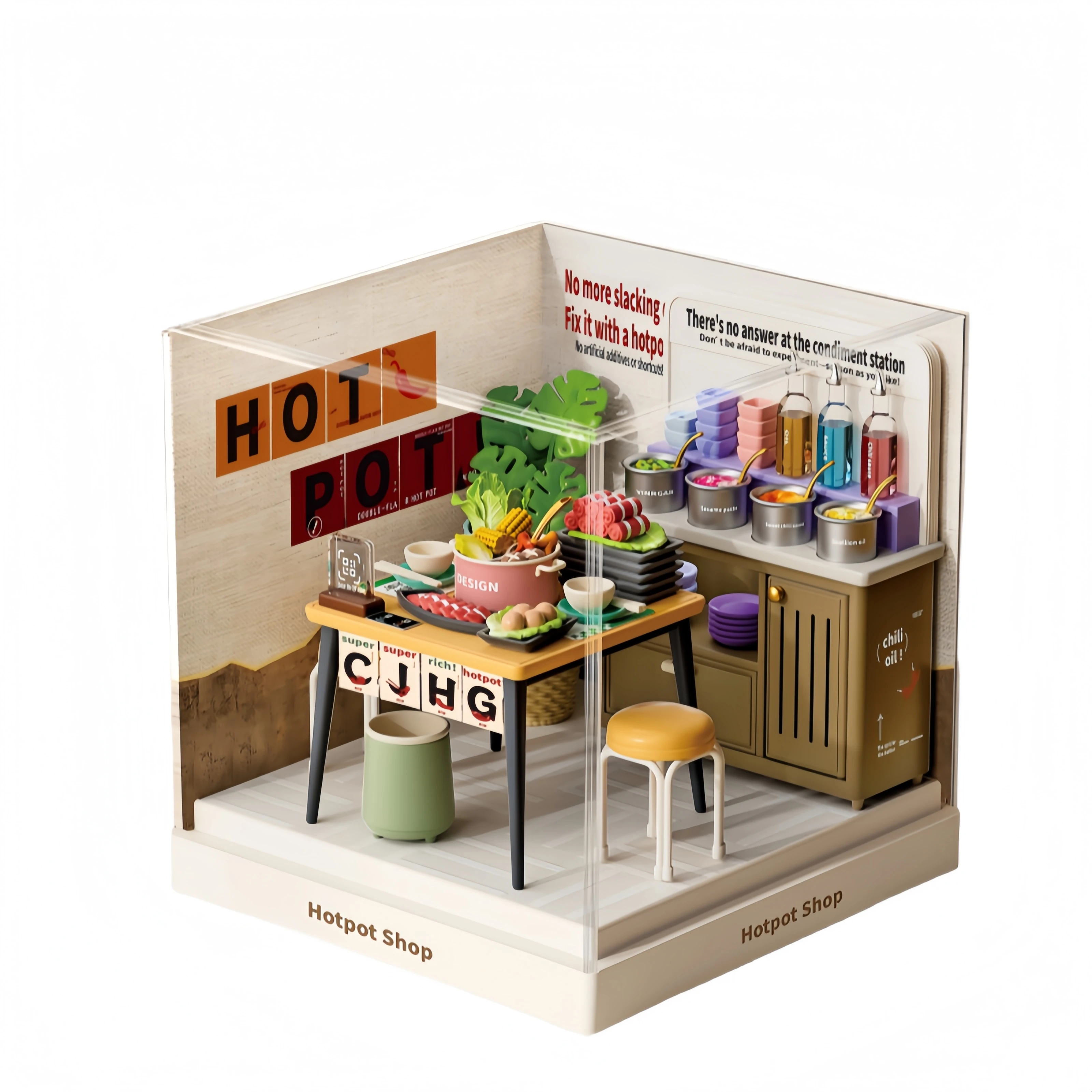 Puppenhaus Mikrobausteine Handwerk Zimmer Montage Szene Ziegel Schlafzimmer Küche Restaurant Modell Blöcke Geburtstagsgeschenke