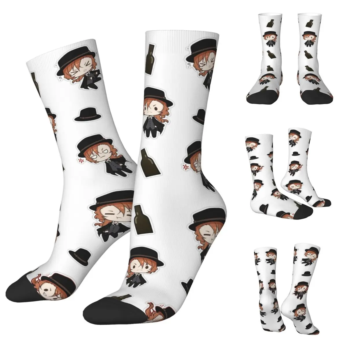 Bungou Stray Dogs Chuuya Nakahara Men Women Socks Leisure Beautiful Suitable for all seasons Dressing Gifts