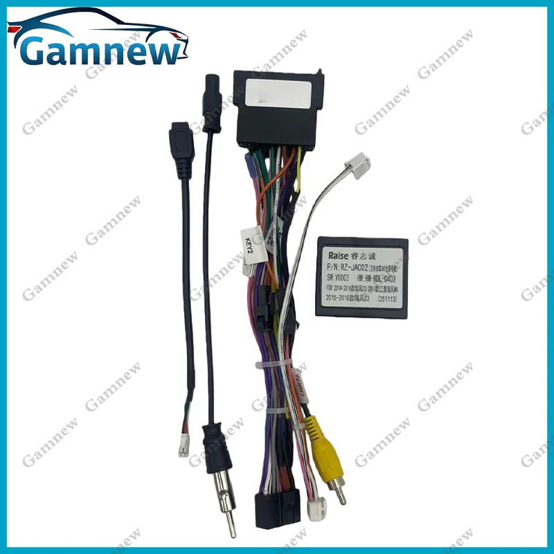 Car 16PIN Android Wire Harness Adapter Canbus Box Decoder For JAC