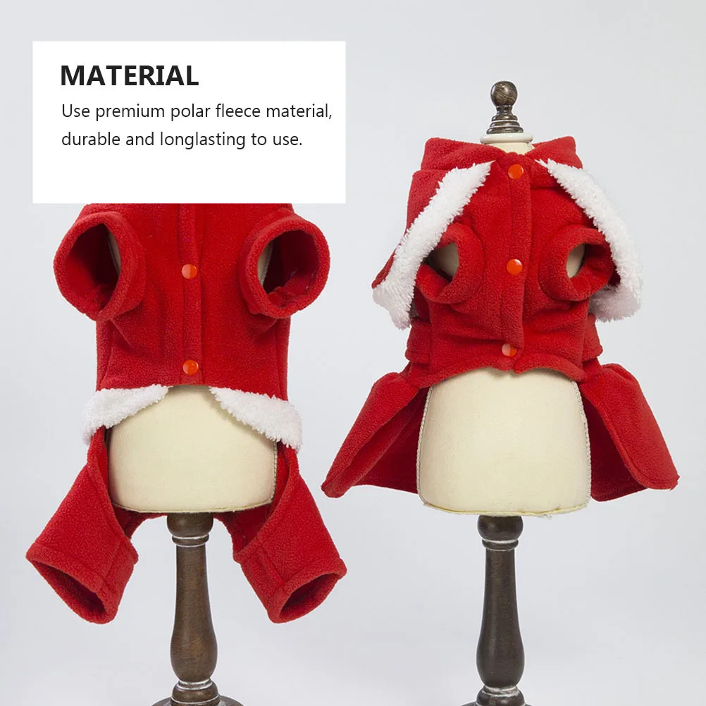 

Christmas Pet Skirt Red Polar Fleece Dog Cat Skirt Longlasting Soft Xmas Puppy Kitten Costume Fleece Pet Cloth