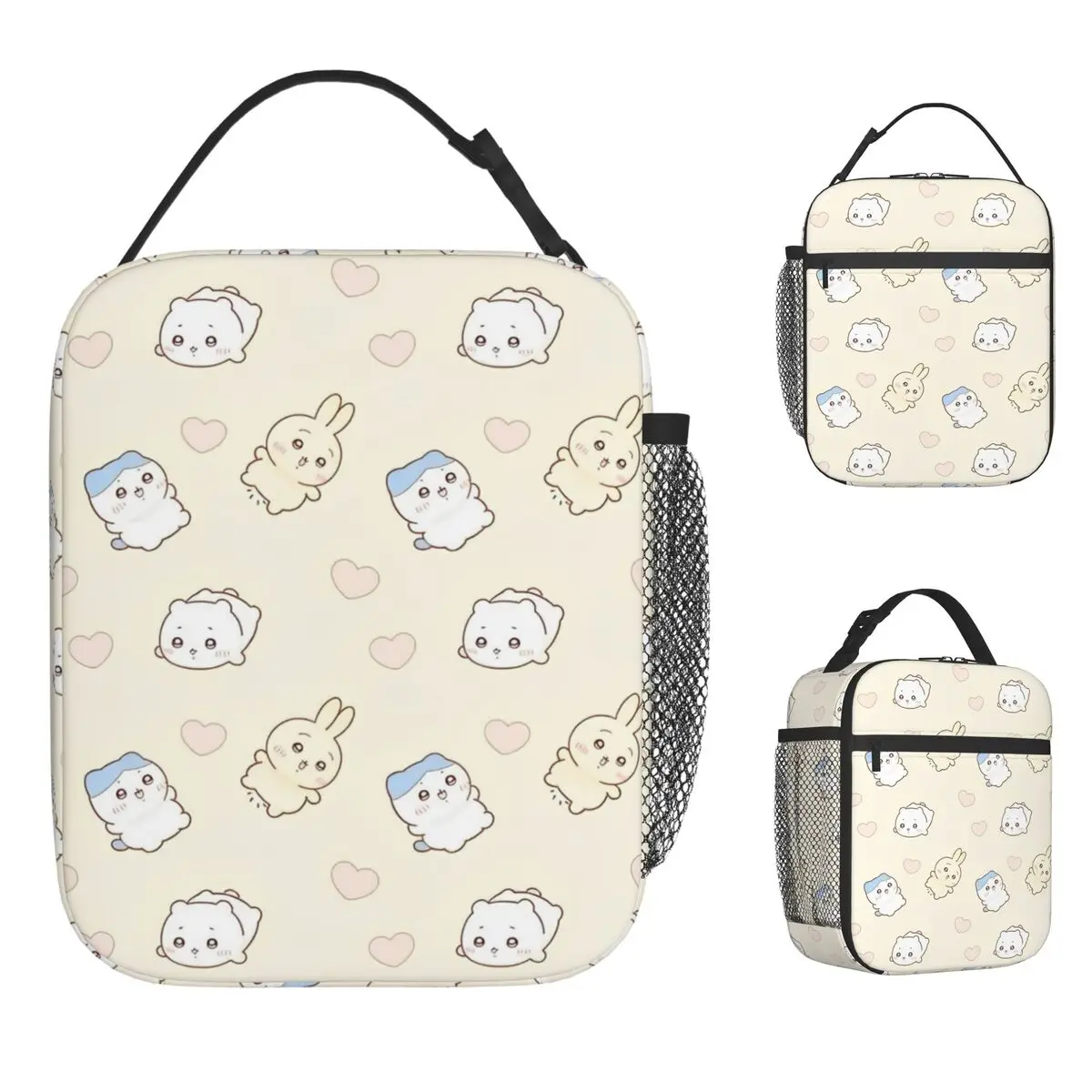 

Kawaii Chiikawa изолированная сумка для обеда портативный мультяшный контейнер для еды сумка-холодильник сумка-тоут ланч-бокс для работы пикник для мужчин и женщин