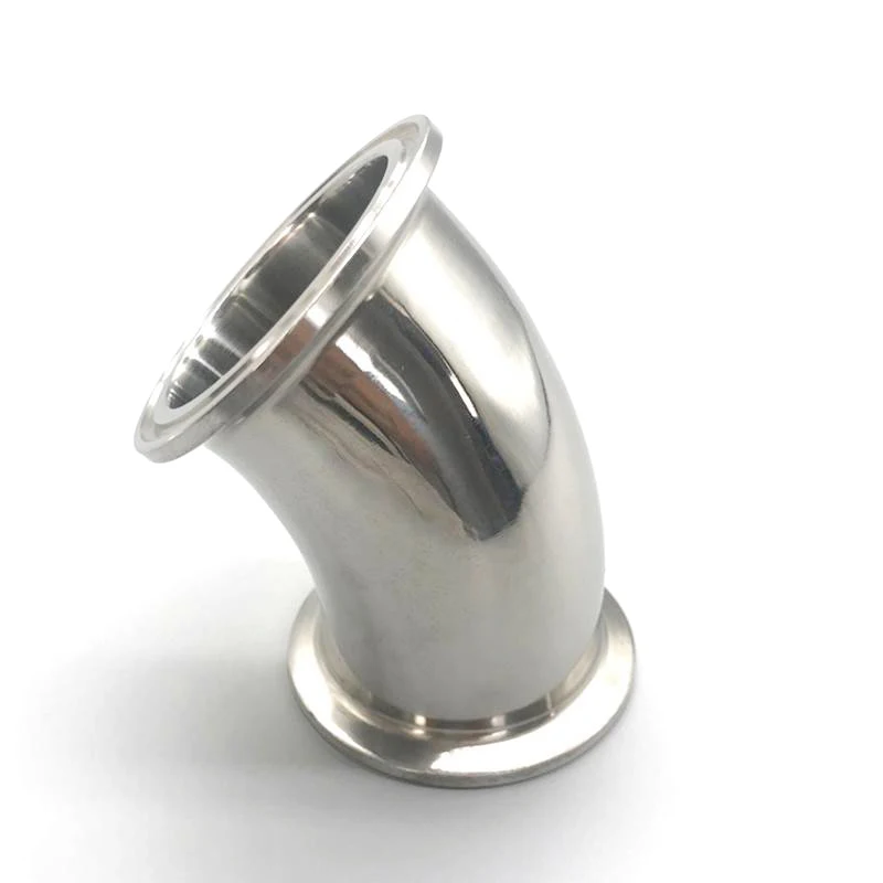 3/4"1"2"4" OD19/25/38/51/108 Sanitäre Ferrule 50,5mm 45° ° Gradklemm-Winkelrohrverbinder aus Edelstahl SS304 für Heimbrauen – Detail 5