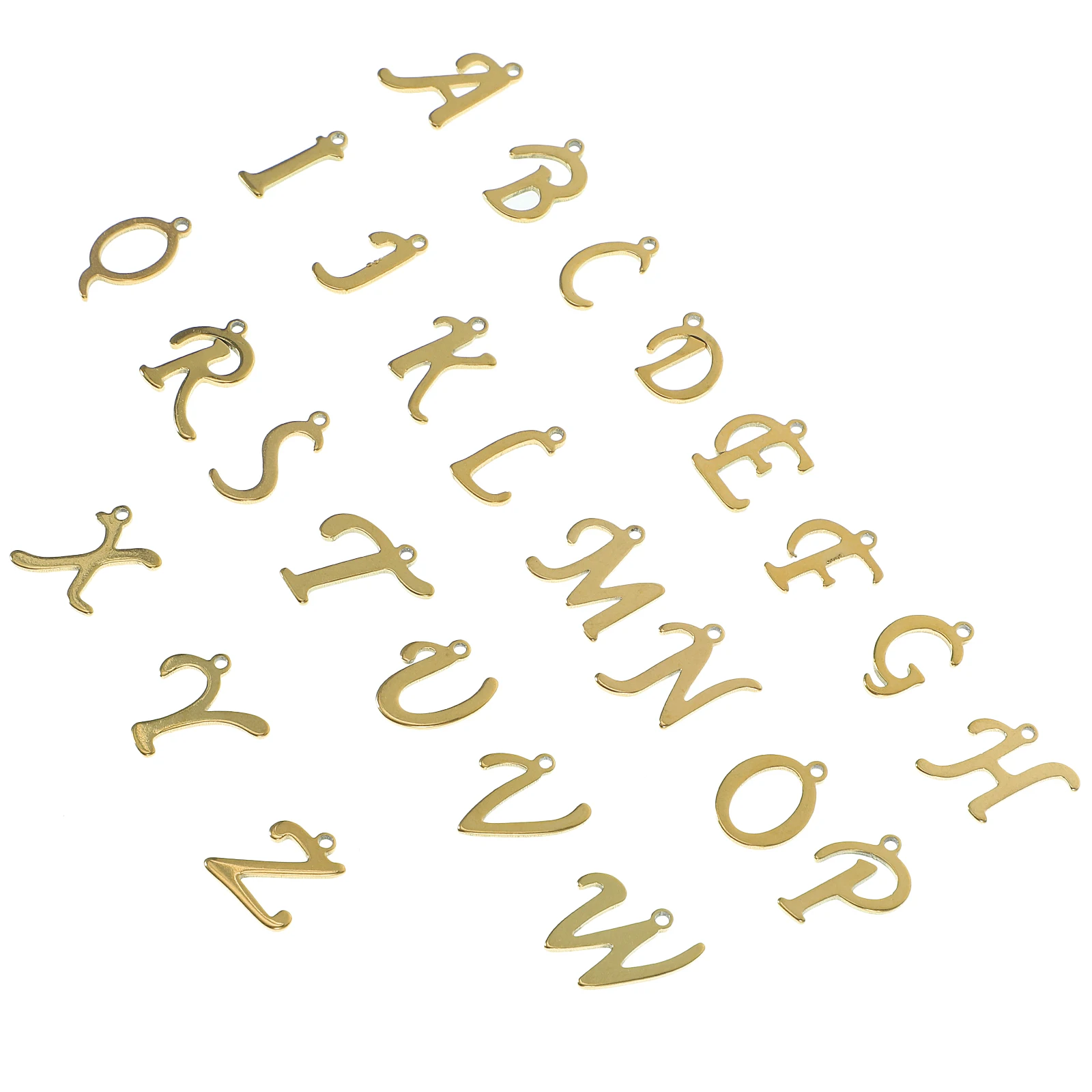 

26pcs Alphabet Charms Diy Jewelry Making Letter Pendant Necklace Bracelet Earrings Metal Crafts Gifts Handcraft Supplies