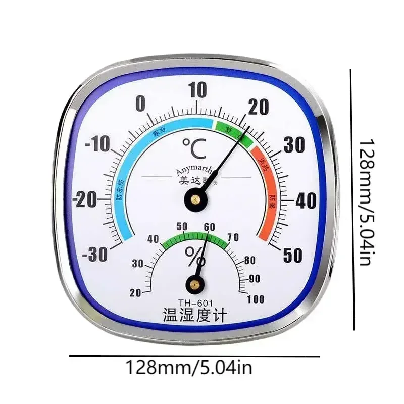 1PC Thermometer Hygrometer Wall-Mounted Pointer Temperature Monitor For Indoor Outdoor Household Precision Psychrometer