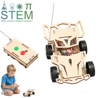 Chriyungel DIY Wooden Remote Control Car STEM Building Toys Kids Teens Educational Science Experiment Kits School Projects Gifts