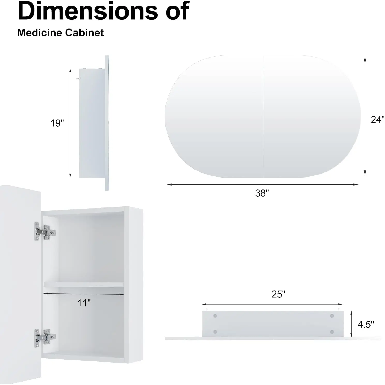 Oval Medicine Cabinet Mirror 2