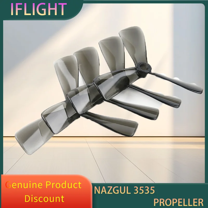 

2Pair iFlight Nazgul 3535 3.5inch Cine Tri-blade/3 Blade Propeller Blade with 5mm Mounting Hole for FPV Protek35 Parts