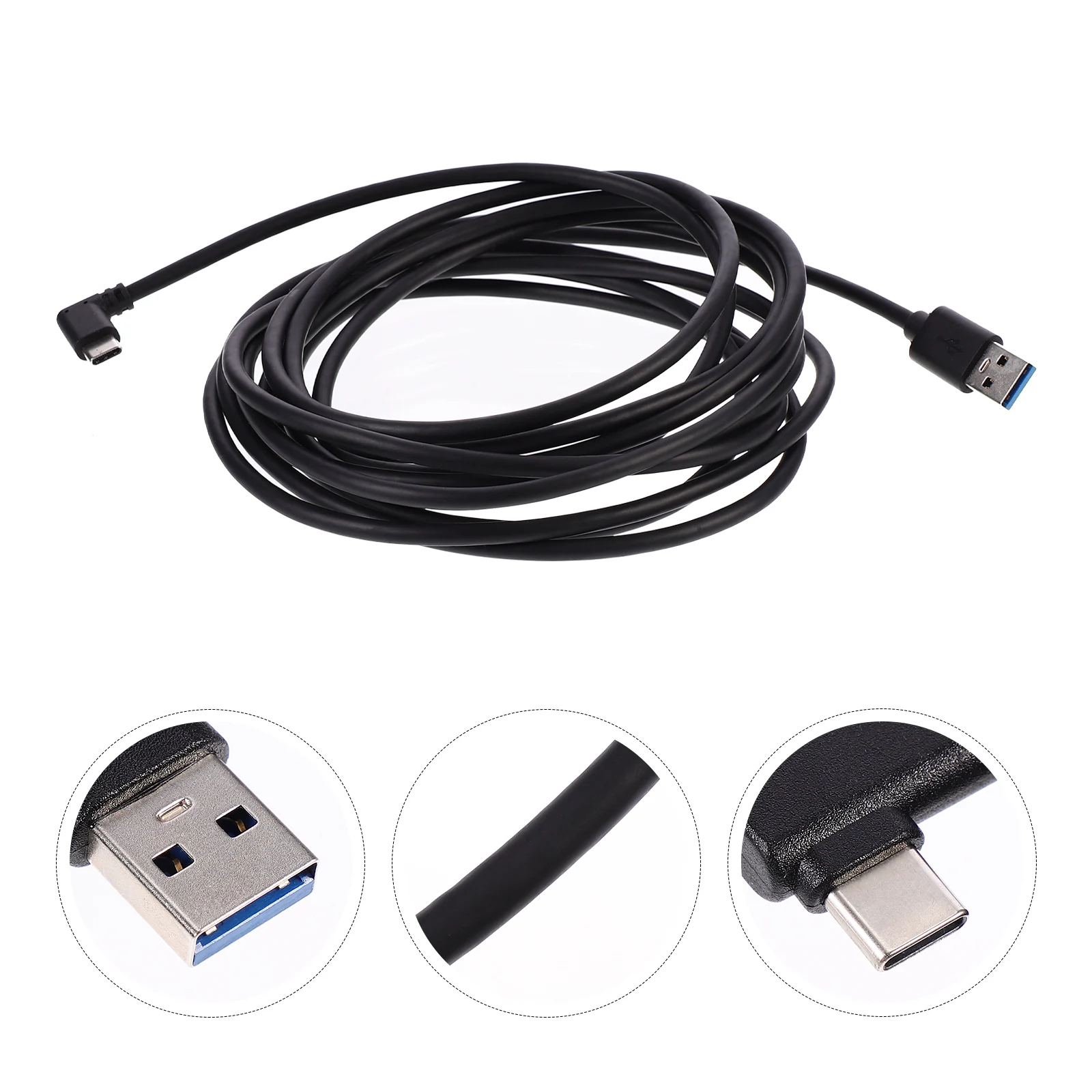 

4 Meters Cable Usb 3.1 Type C Link 90 Degree Elbow Tinned Copper Durable Lightweight Fast