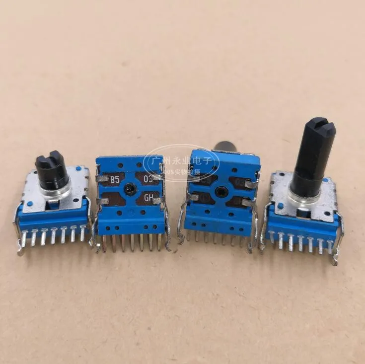 2 Piece RK14 Type Horizontal 7Pin Double Potentiometer B50K C50K Midpoint Power Amplifier Volume Audio Keyboard Control