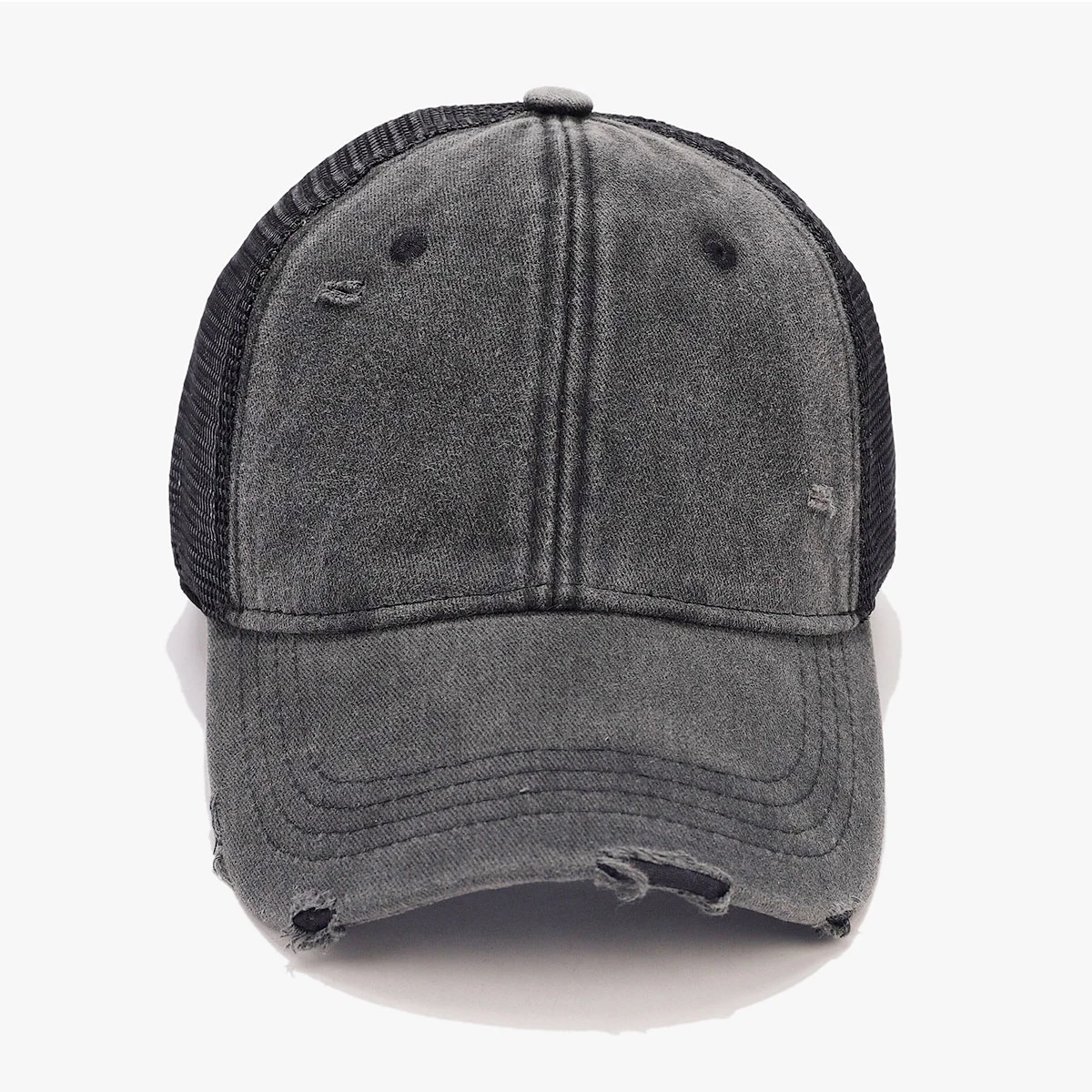 Men's and women's baseball hats, retro sports casual mesh breathable curved brim hat