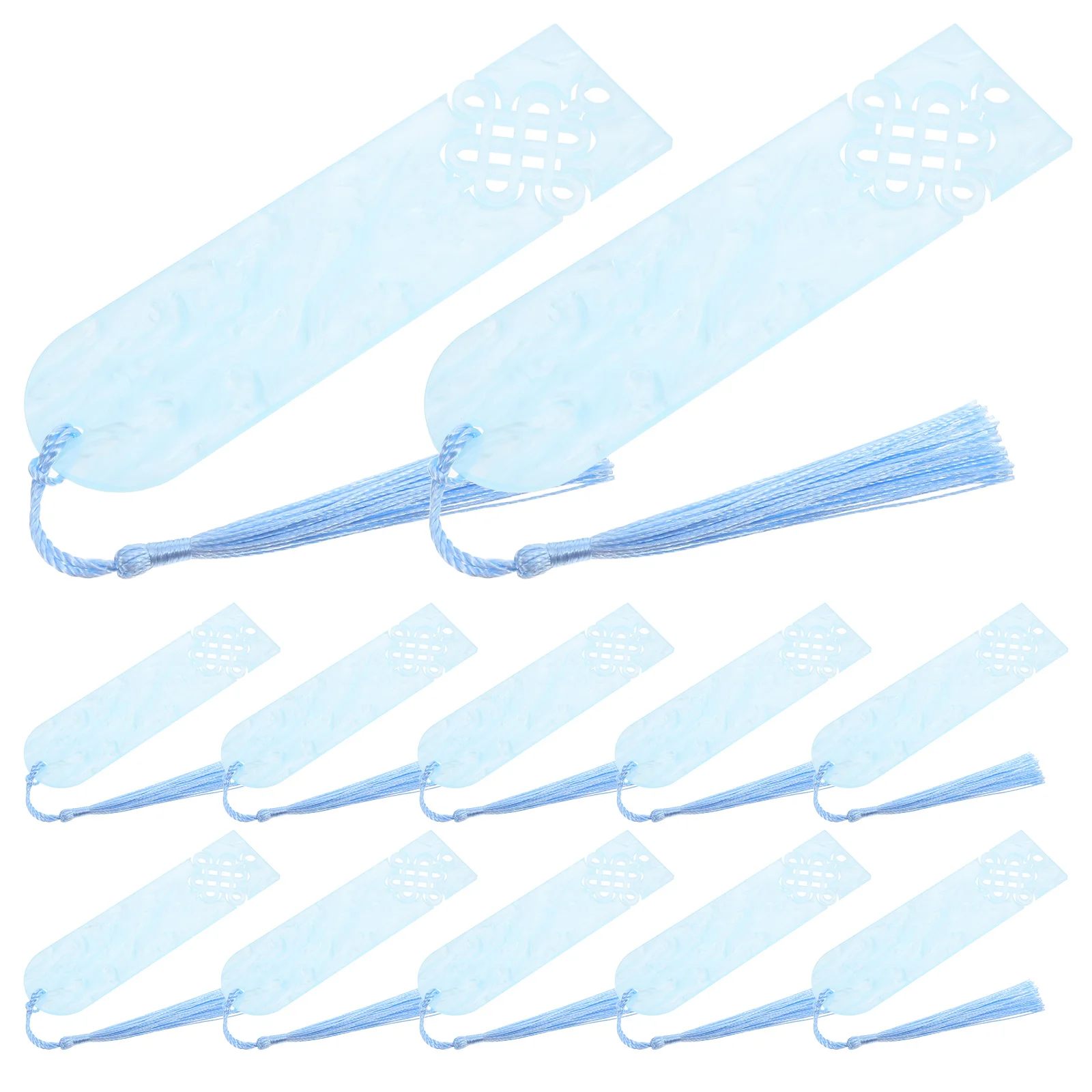 

12Pcs Acrylic Hollow Chinese Knot Bookmarks Compact Reading Accessories Decorative Book Marks for Women Men Bookmark Acrylic