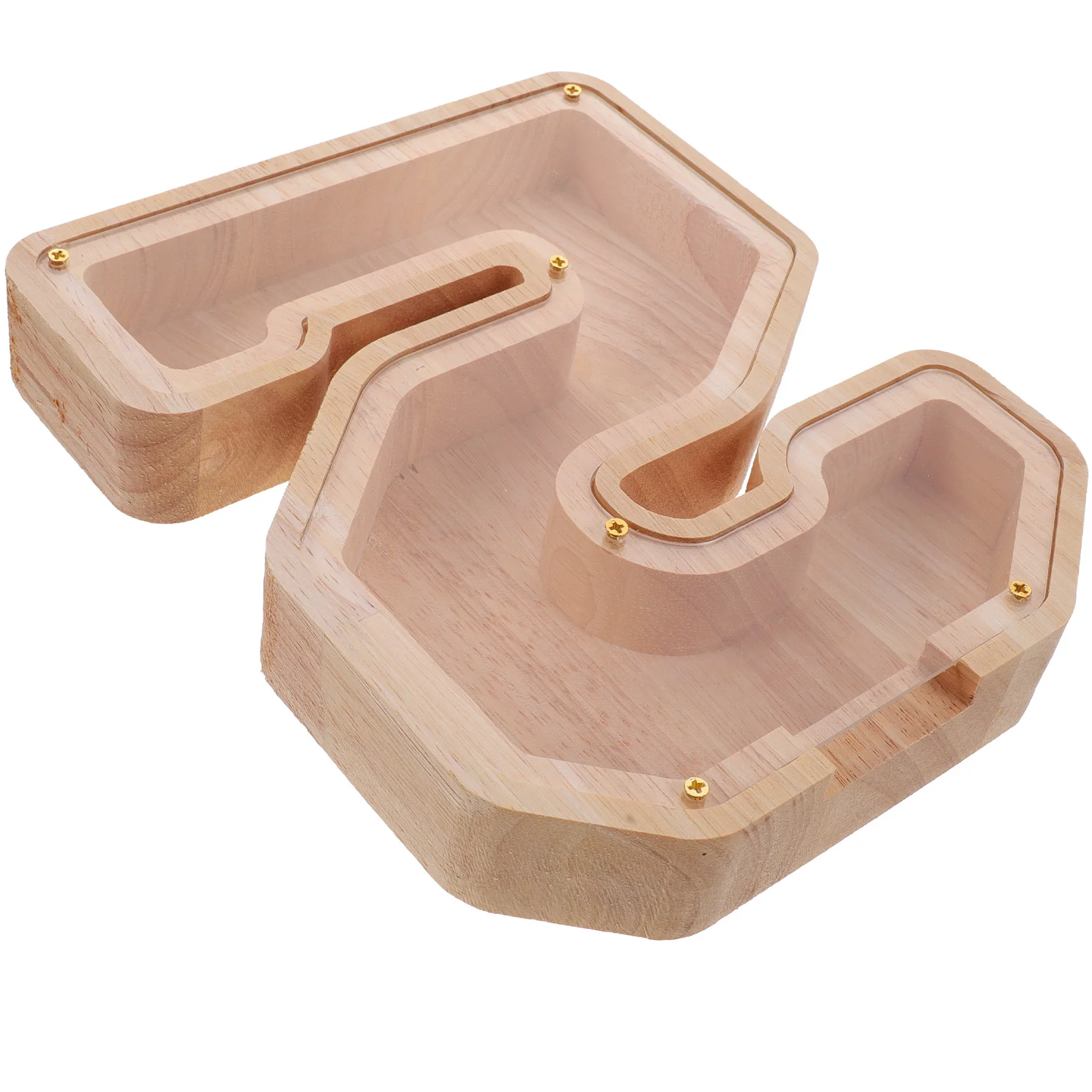 Barattolo di risparmio in legno con design trasparente Simpatico salvadanaio per bambini Collezione giornaliera di monete e contanti Organizzatore decorativo per la stanza