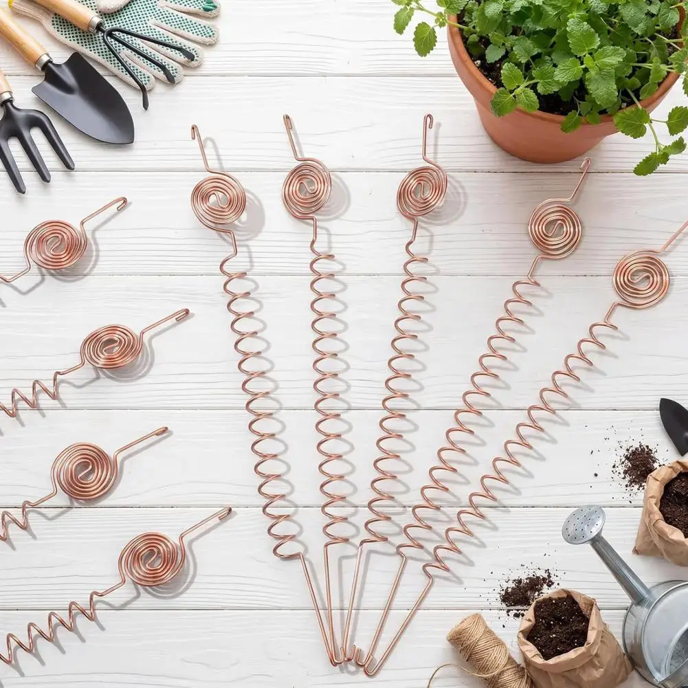 Plant Stakes Spiral Plant Stake Electroculture Metal Garden Stake Gardening Antenna for Raised Beds Vegetable Gardens Planters