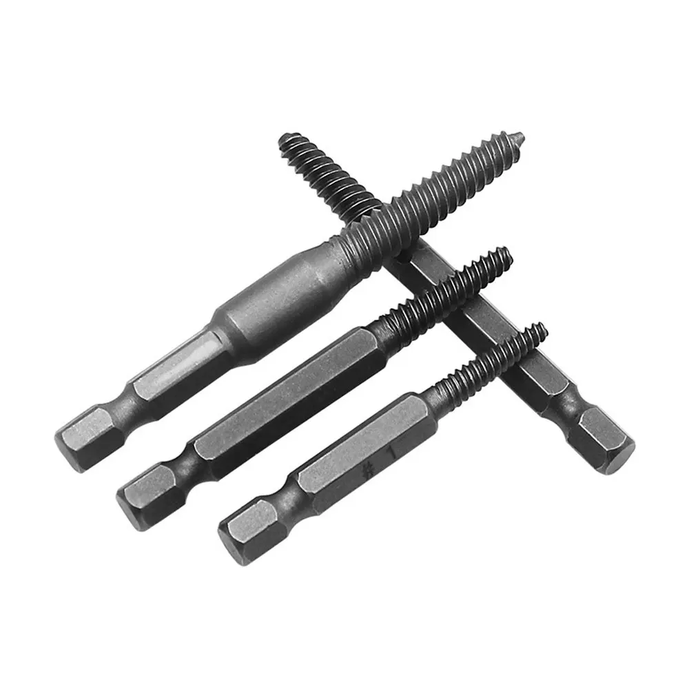Binoax 5pcs Hexagonal Handle Broken Head Screw Extractor 60mm Quick Release Electric Broken Thread Removal Tool Set