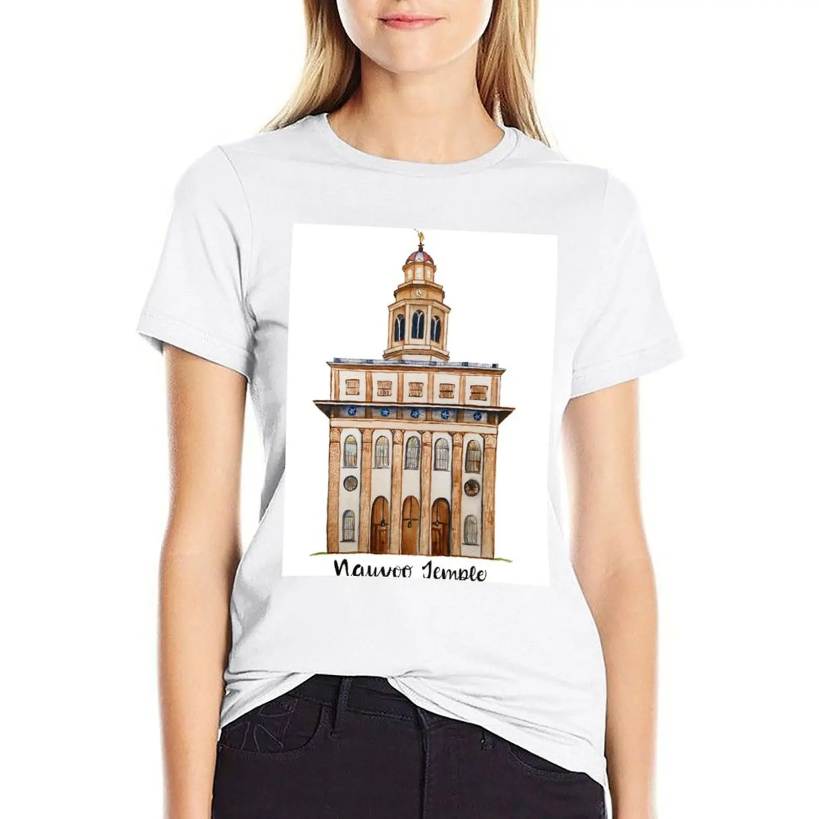 Nauvoo LDS Temple T-shirt aesthetic clothes Aesthetic clothing t-shirt dress for Women plus size