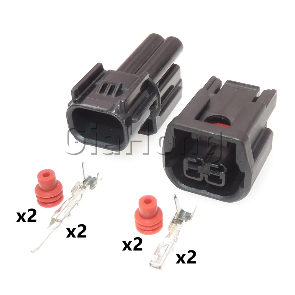 1 Set 2 Ways AC Assembly 6181-6851 6189-7408 Automobile Fog Lamp Waterproof Wire Cable Socket For Honda Car Sealed Connector