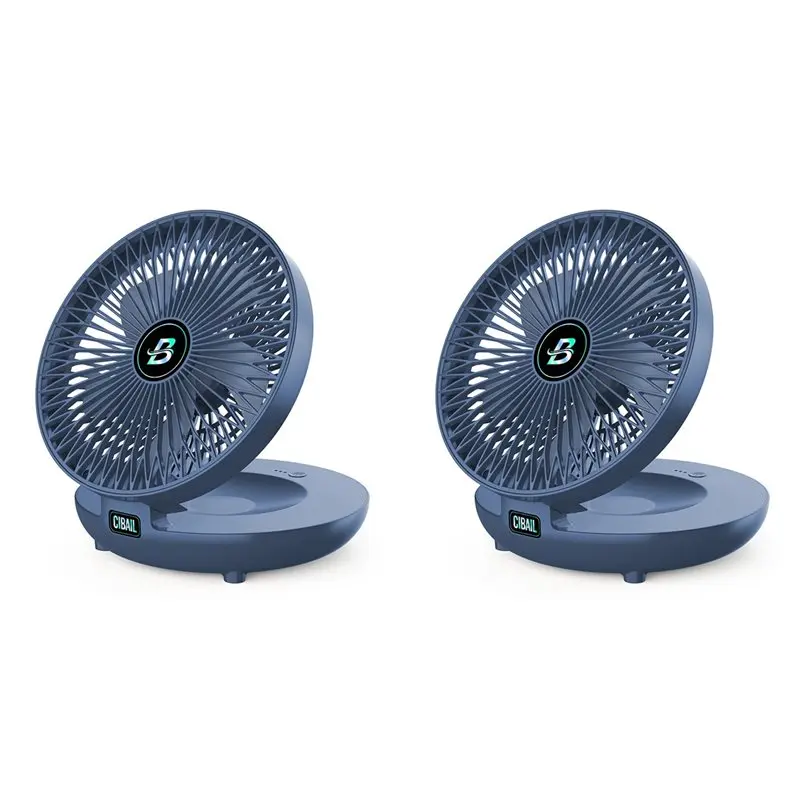 【brand-new】2x-household-dual-use-kitchen-fan3-speed-foldable-desk-wall-mount-fan-90°-adjustable-portable-fanb