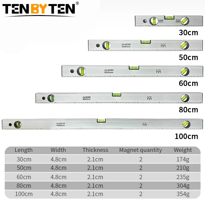 spirit level ruler spirit magnetic level Heavy Duty Spirit Level Ruler 80/100 High Precision Balance Ruler Horizontal Measuring