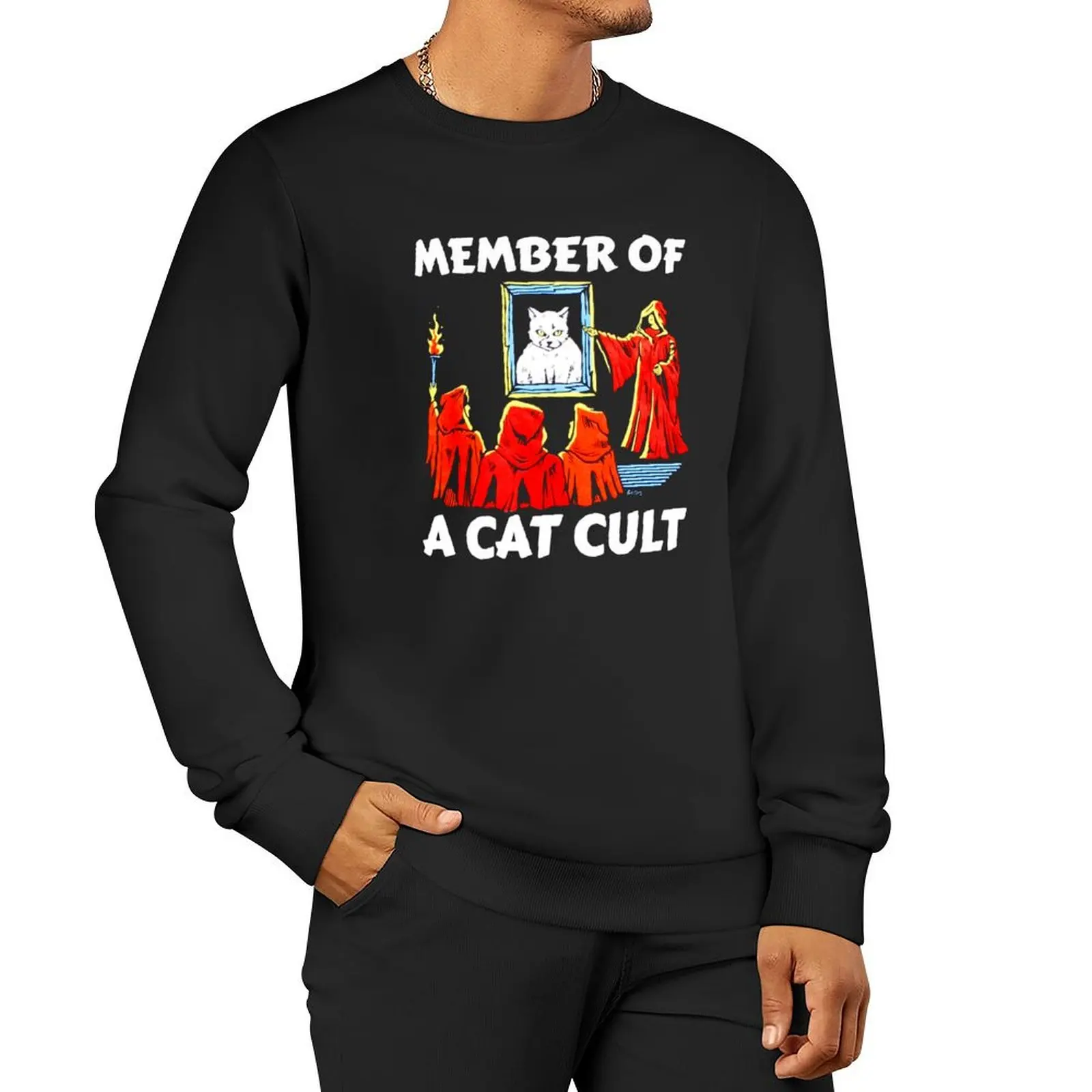 Member-of-A-Cat-Cult- Pullover Hoodie autumn jacket men streetwear men graphic t shirts men aesthetic sweatshirts