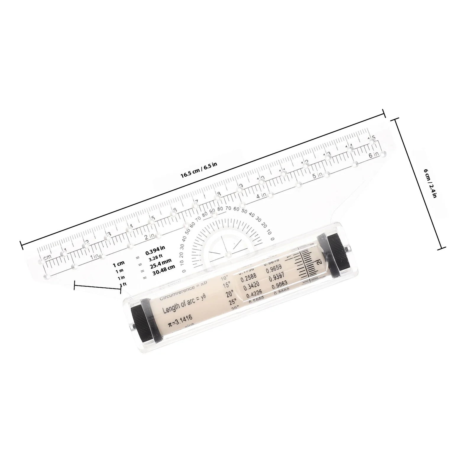 Rolling Ruler for Drawing Design Smooth Operation Parallel Ruler for Precise Measurements in Art Technical Drafting Education