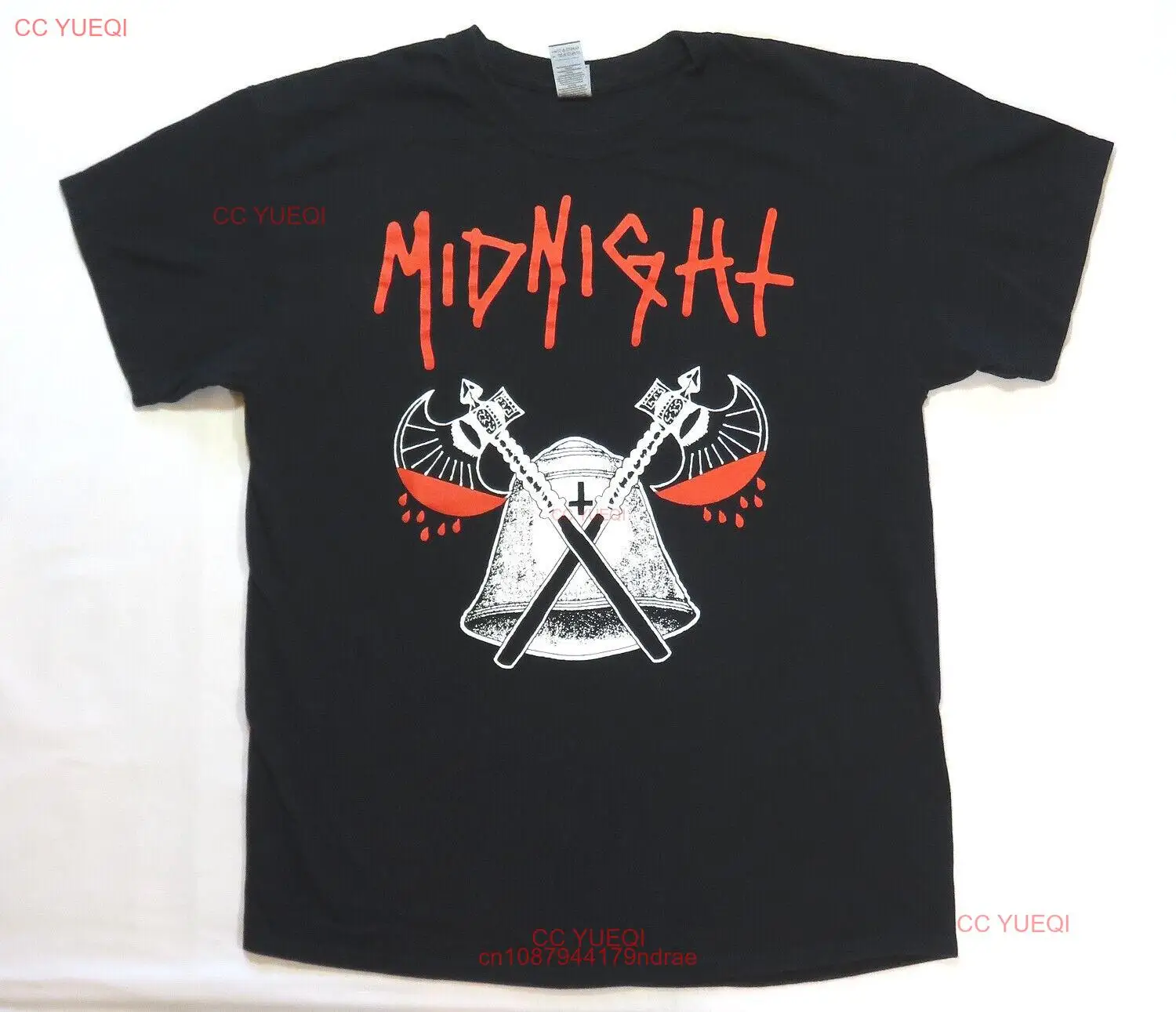 Midnight T Shirt Bell Axe Logo Thrash Metal Band Destructor Ohio Mens L